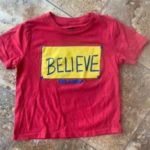Ted Lasso kids “believe” shirt
